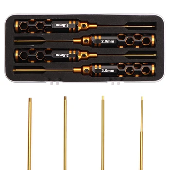 레이싱 드론 헬리콥터 자동차 보트 RC 부품에 대 한 4pcs 1.5mm 2.0mm 2.5mm 3.0mm 육각 스크류 드라이버 스크루 드라이버 세트