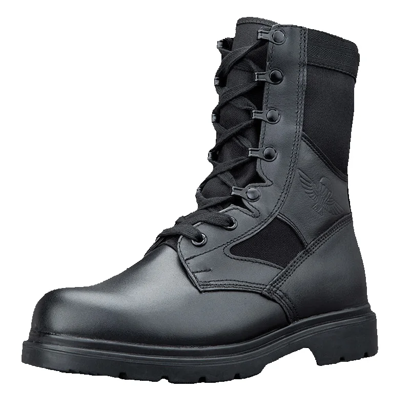 European Warm Series Summer 06 Paratrooper Combat Ultra-Light Men's Genuine Leather Martin Tactical Breathable Wear-Resistant Security_voghion.com