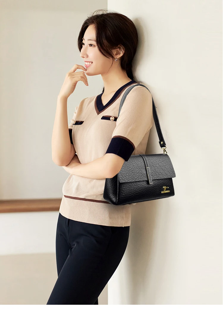 Piccola borsa a tracolla donna stile retro casual borsetta spalla_voghion.com