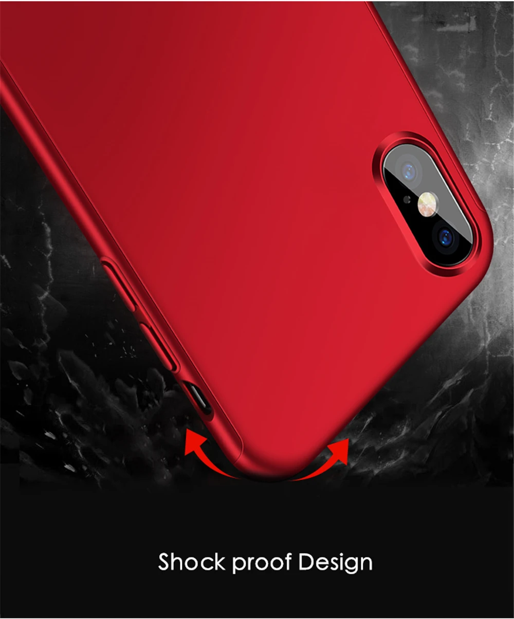 360 Full Protective Phone Case For iPhone 13 12 11 Pro Max XR X XS 6 7 8 Plus SE2 Mini Shockproof Hard PC Cover With Glass Coque iphone 11 Pro Max  lifeproof case