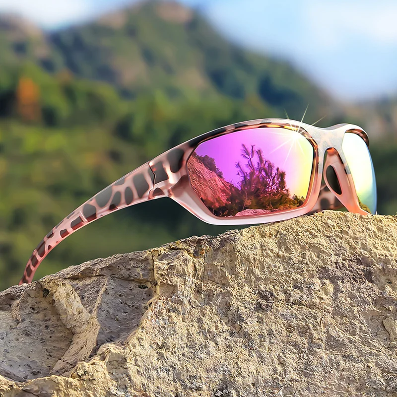 Polarized Sports Sunglasses with Colorful Coating and Silicone Nose Pads