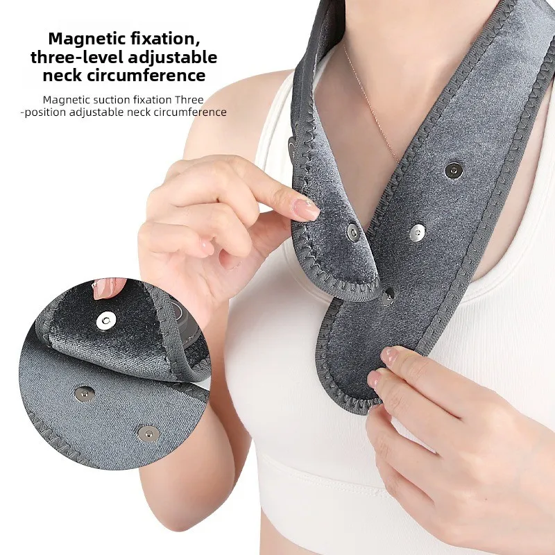 Electric Heating Shoulder Neck Pad Massager Portable Thermal Compress Cervical Brace for Pain Relief Muscle Relaxation