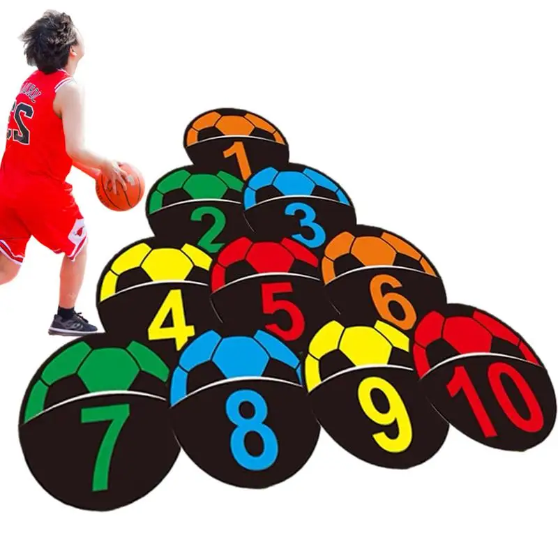 

Basketball Spot Markers Anti-Slip Sports Training Markers Sports Markers Flat Number Dots Teaching Training Marker Field