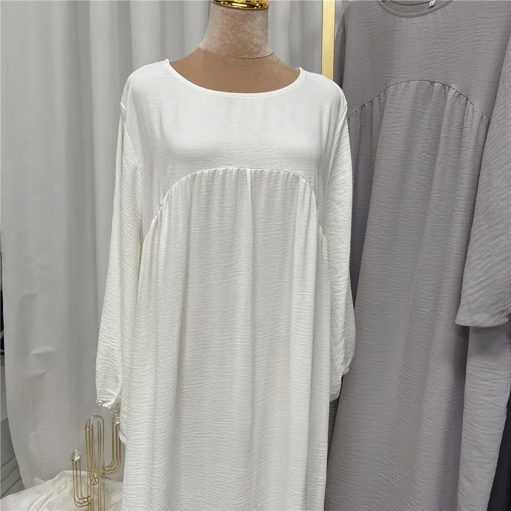 S764a39479dda40dc8833748d0a51dbcfy Casual Solid Eid Muslim Dress Women Hijab Abaya Kimono Khimar Dresses Kaftan Kebaya Ramadan Abaya Dubai Long Robe Islam Clothing Mallzona