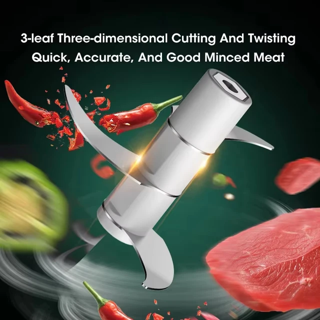 Frullatore per alimenti senza fili Schiacciatore per aglio + Tritacarne + Frullino per le uova Ricarica USB Portatile Capacità 250ML Piccolo elettrodomestico da cucina 4