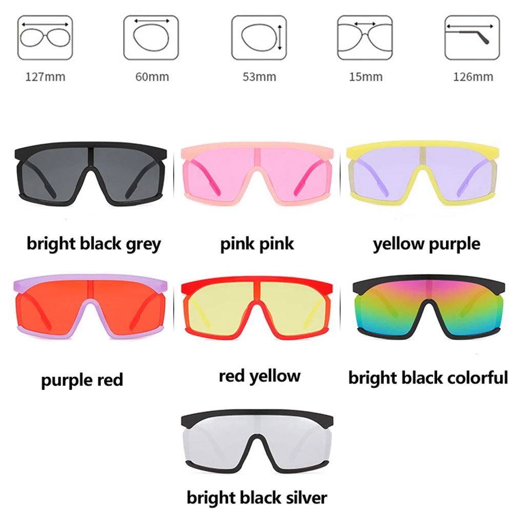 Oversize Square Kids Sunglasses Vintage Colorful One Piece Lens Sun Glasses Boys Girls Children Pink Yellow Shade Gafas kids sunglasses children sunglasses