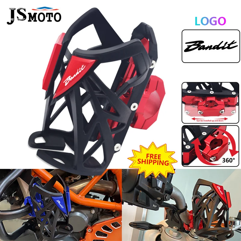 

For Bandit 650 1250 1200 250 400 600 600S GSF650 Motorbike Accessories Beverage Water Bottle Cage Drink Cup Holder Stand Mount