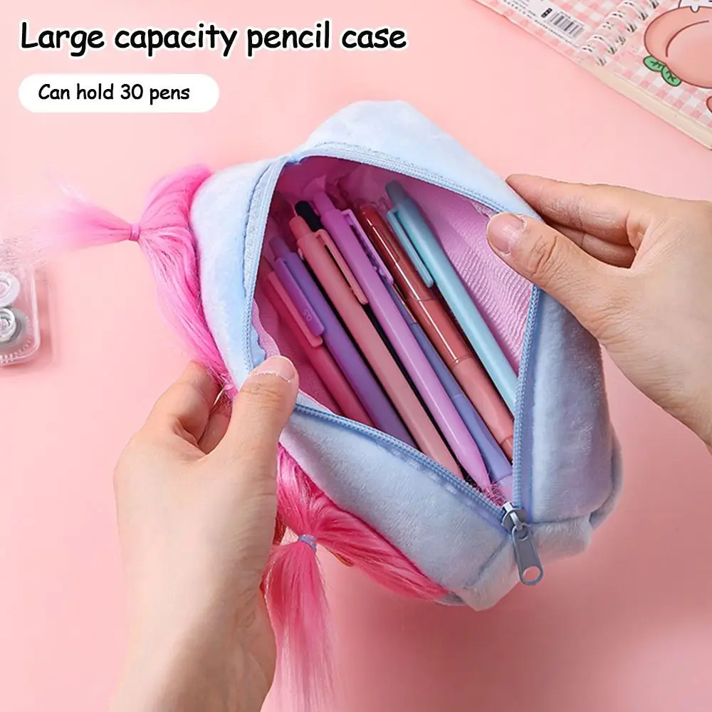 Rosojodg Blue Pencil Case, Portable, Cherry Floral Pattern, Storage Bag - View #11