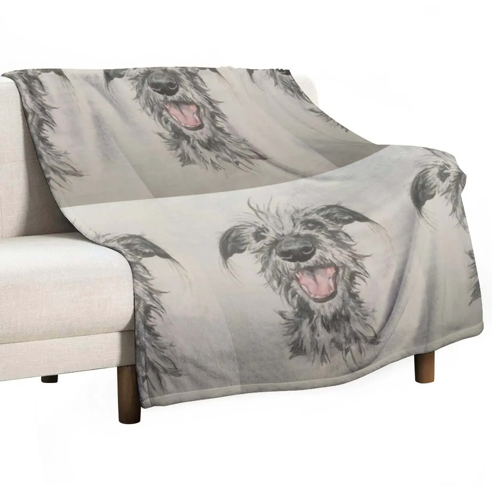 

Scruffy Lurcher Throw Blanket blankets ands Plaid sofa bed Blankets