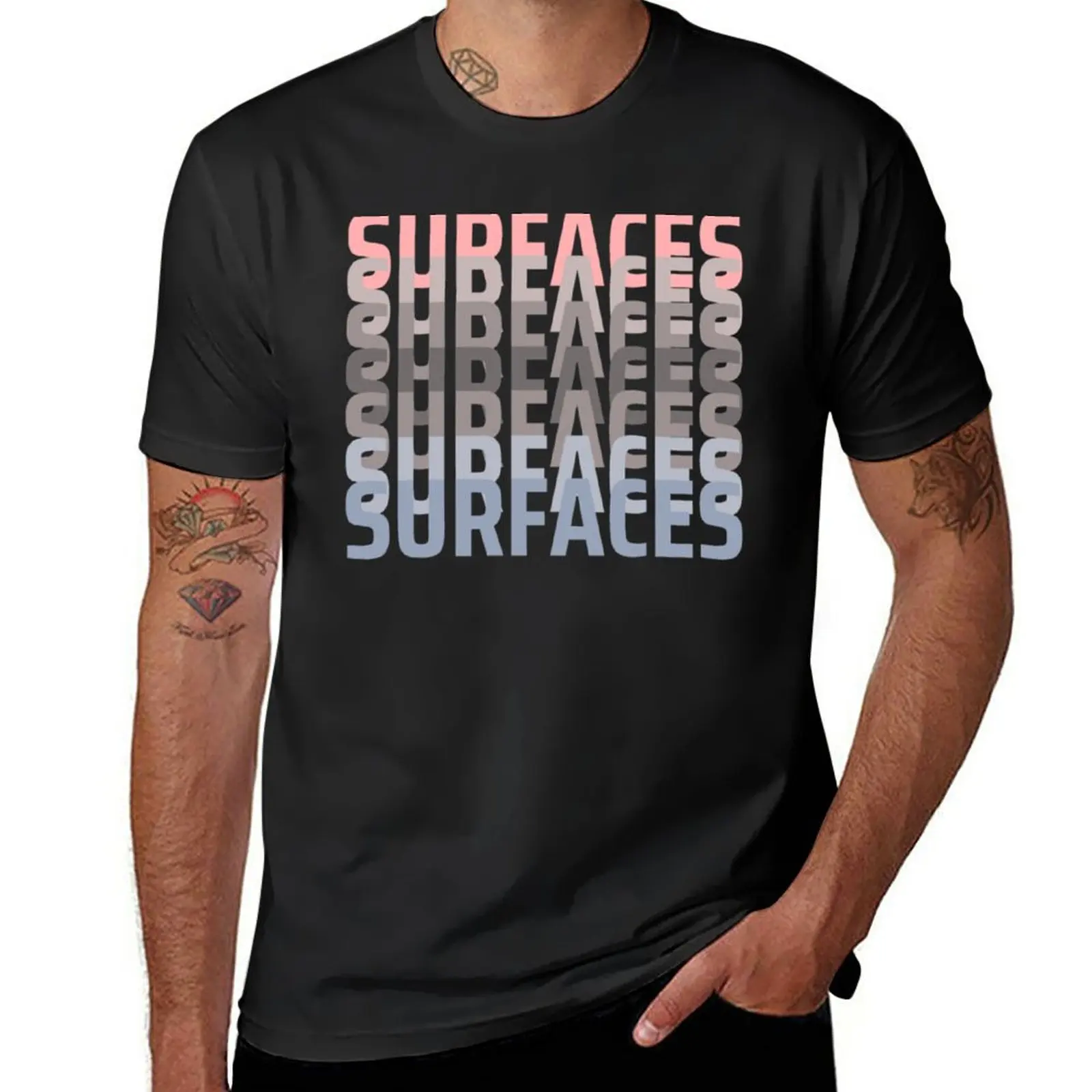 

New Surfaces Band T-Shirt hippie clothes boys t shirts fruit of the loom mens t shirts