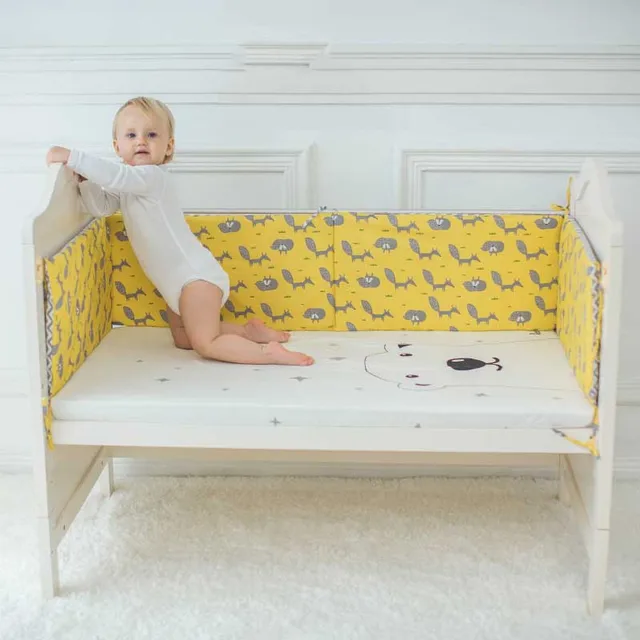 barriere de lit pour nouveau-né, Protection imprimée pour bébé, en coton – Image 6