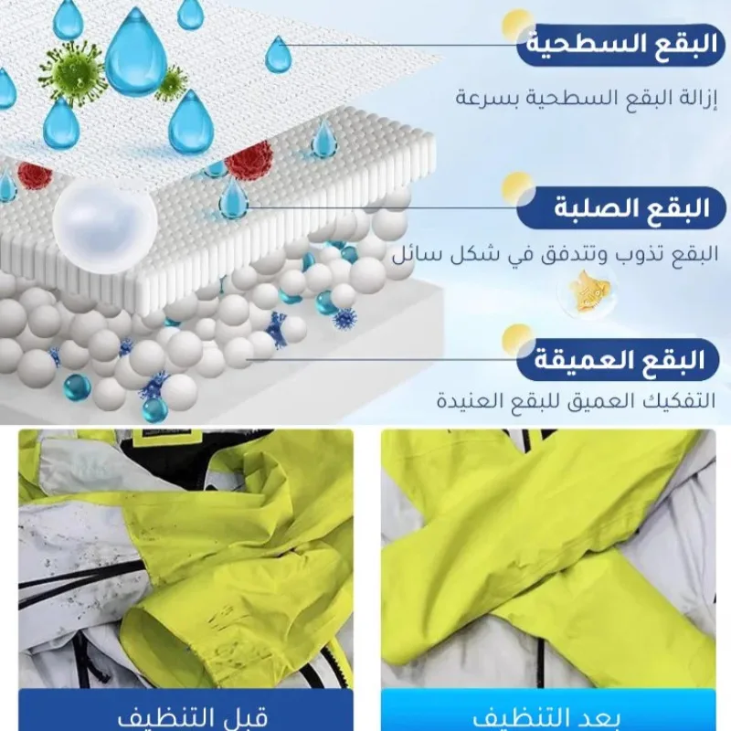 Special cleaning agent for assault jackets, water-free cleaning set, two-in-one neutral spray agent, oil stain