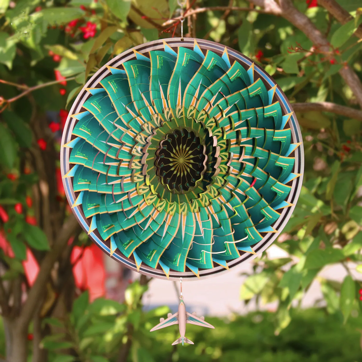 Wind Spinners-Hanging Wind Spinner Outdoor Metal,3D Kinetic Wind Sculptures Spinners Yard Art Decorations,Garden Spinner Hanging Ornaments for Home Balcony Porch Patio|Tree of Life Wind Spinners 10 