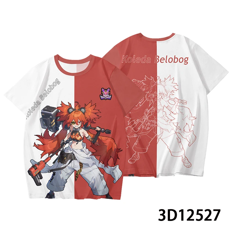 Zenless Zone Zero Series 3D Printed T Shirt For Men/Women Role-playing Clothing Oversized Harajuku Cartoon Top