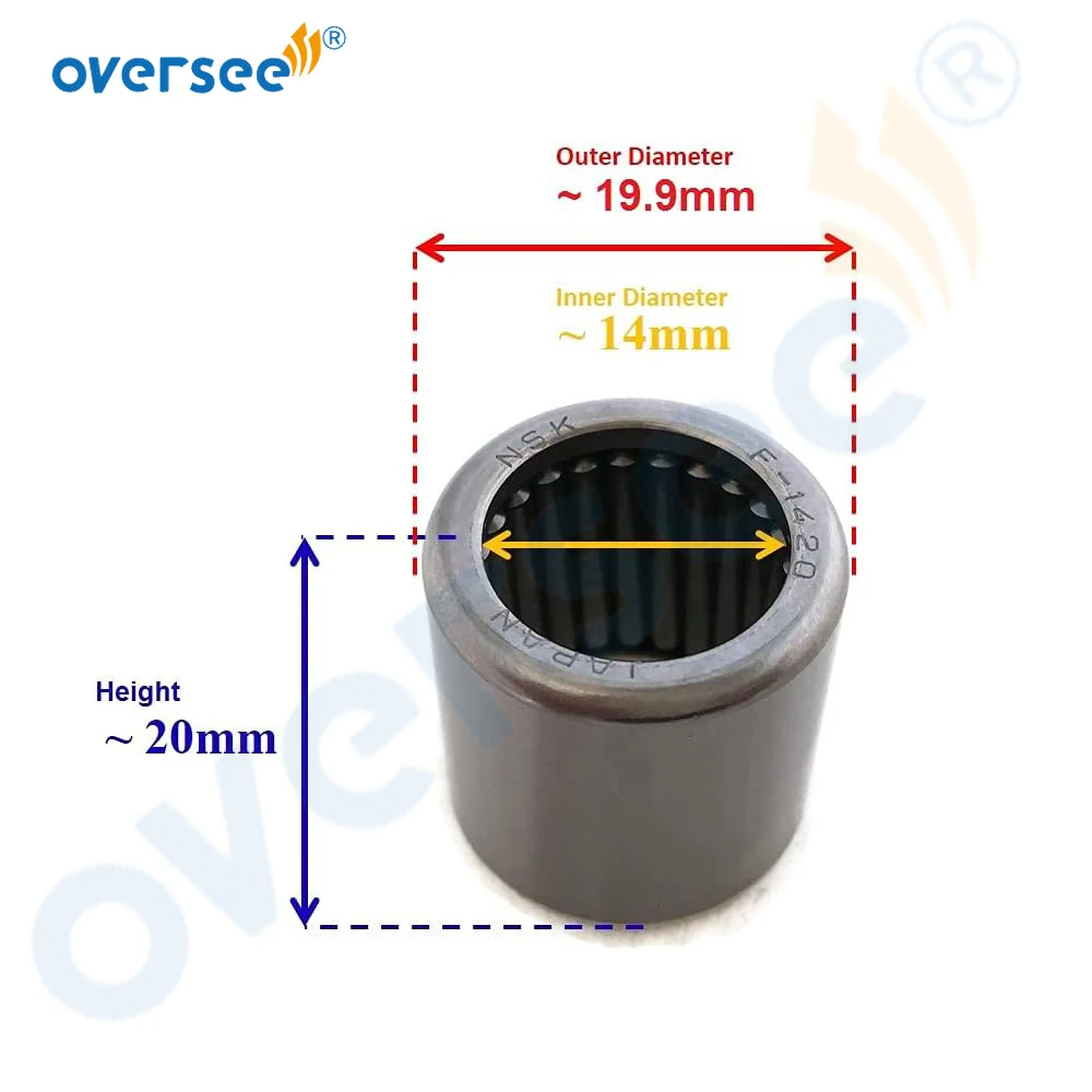 Needle Bearing 93315-314V8 For 9.9HP 15HP Yamaha Outboard Engine Driver Shaft Bearing 2 Stroke