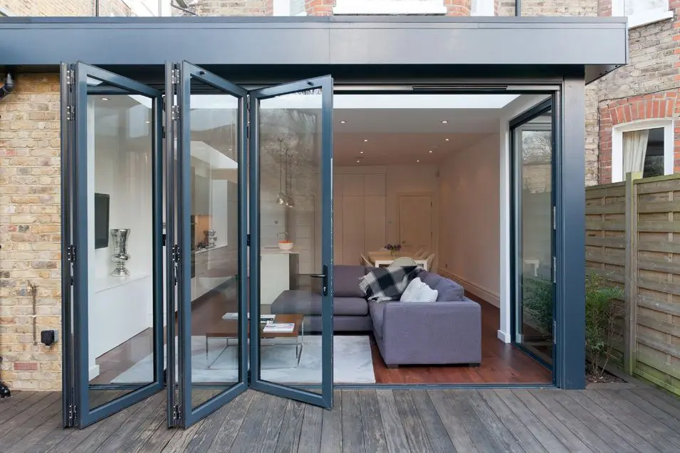 DN Modern Aluminum Folding Door High Strength Aluminum Alloy Rust Proof and Durable Perfect for Home Office Balcony Bifold Doors