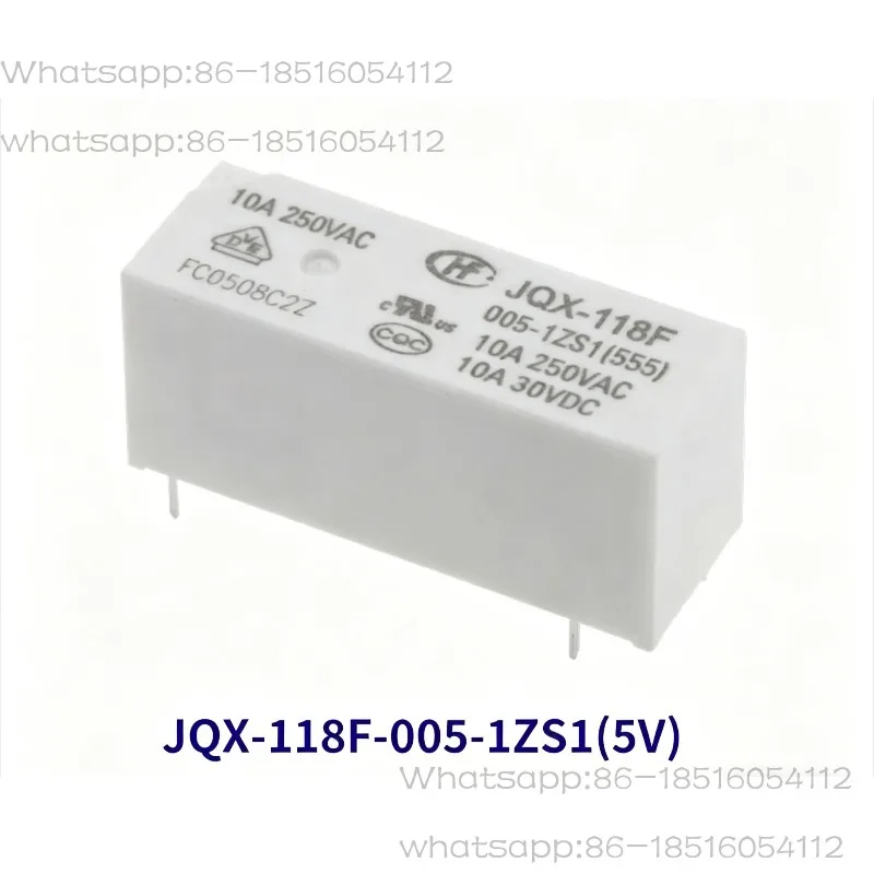 10Pcs 새로운 HF 릴레이 JQX-118F-005-1ZS1 JQX-118F-012-1ZS1 JQX-118F-024-1ZS1 HF118F 012 1ZS1 10A 5PIN 5V 12V 24V 전원 릴레이