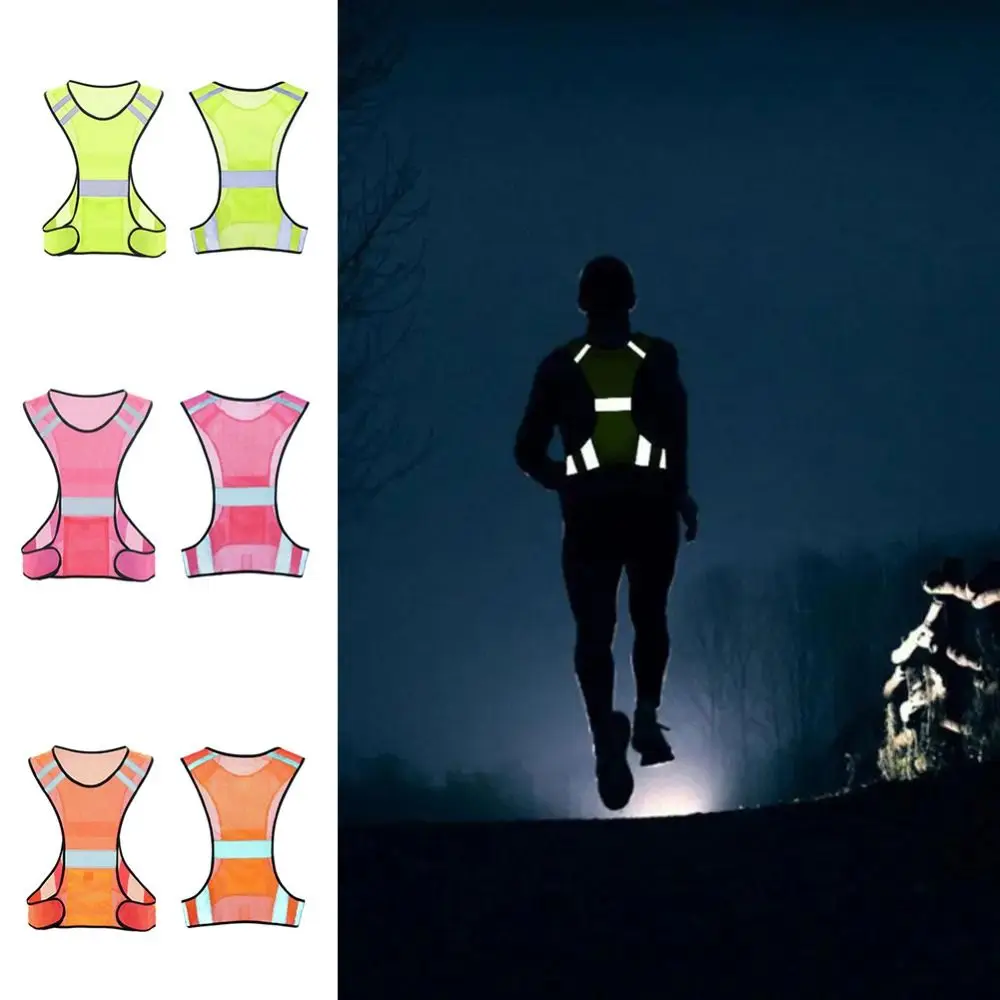 High Visibility Reflective Safety Vest Wear Resistant Fashion Motorcycle Riding Waistcoat Comfortable Breathable