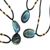 Natural Irregular Labradorite Pendant Necklaces Random Energy Stone Women Menwire Wrapped Pendant Lucky Necklace Moonstone 5
