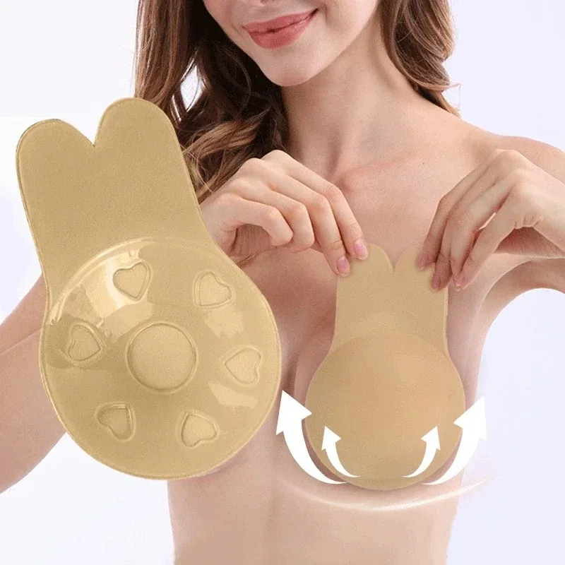 Backless Strapless Invisible Push Up Bras Women Adhesive Wireless Bralette Silicone Breast Lift Up Sticky Bra Lingerie - Image 2