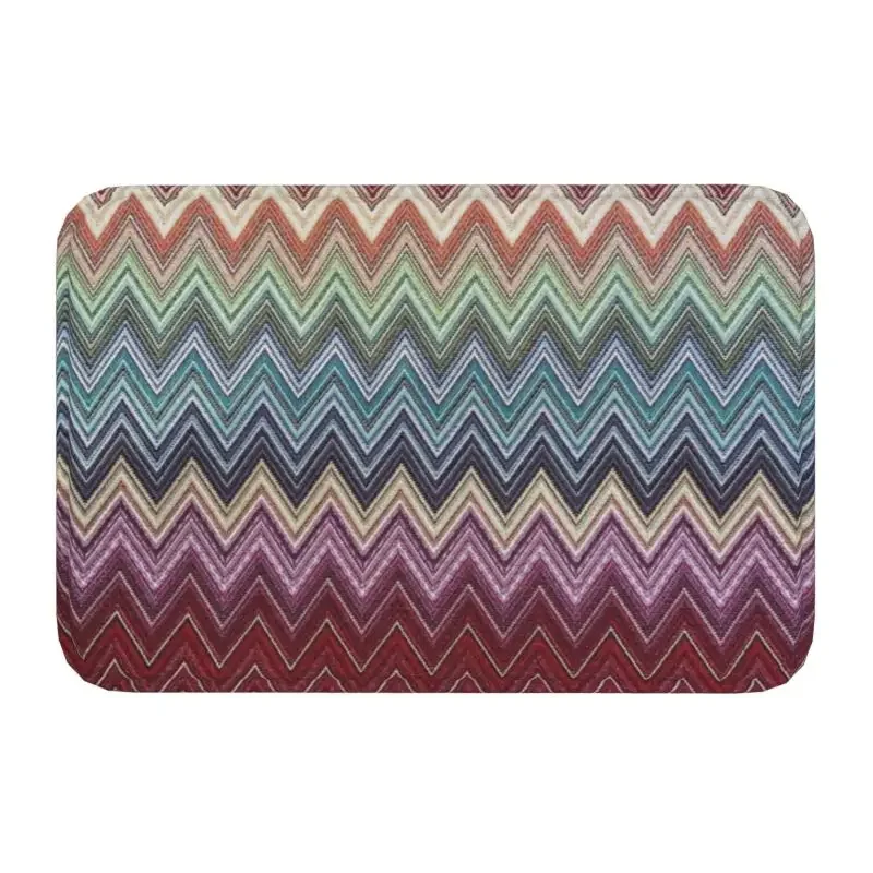 

Abstract Geometric Home Zig Zag Floor Door Bath Kitchen Mat Indoor Boho Modern Doormat Living Room Entrance Carpet Rug