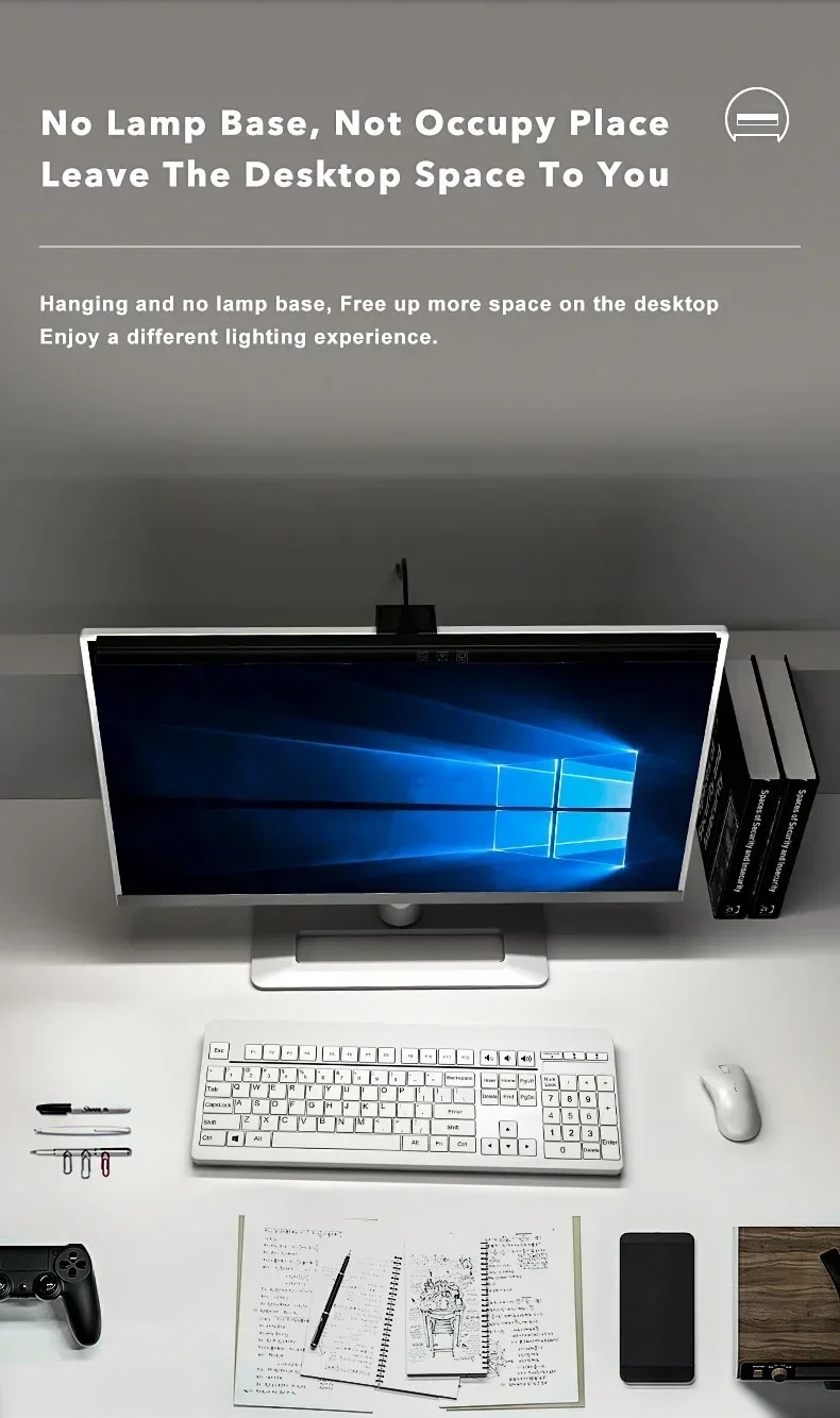 Description Picture 4 of itemLED Desk Lamp 33CM 50CM LED Computer PC Monitor Screen Light Bar Dimming USB Powered Hanging Table Lamp For Study Reading Lighti