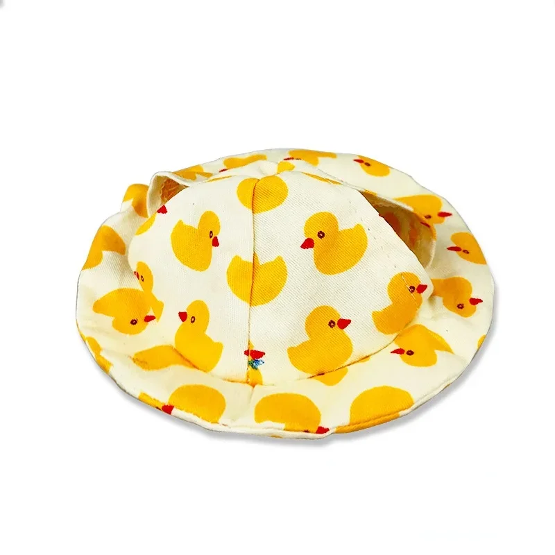 Cute Small Animal Hat with Ear Holes Breathable Mini Guinea Pig Bunny Hamster Sun Hats Funny Puppy Sunshade Caps