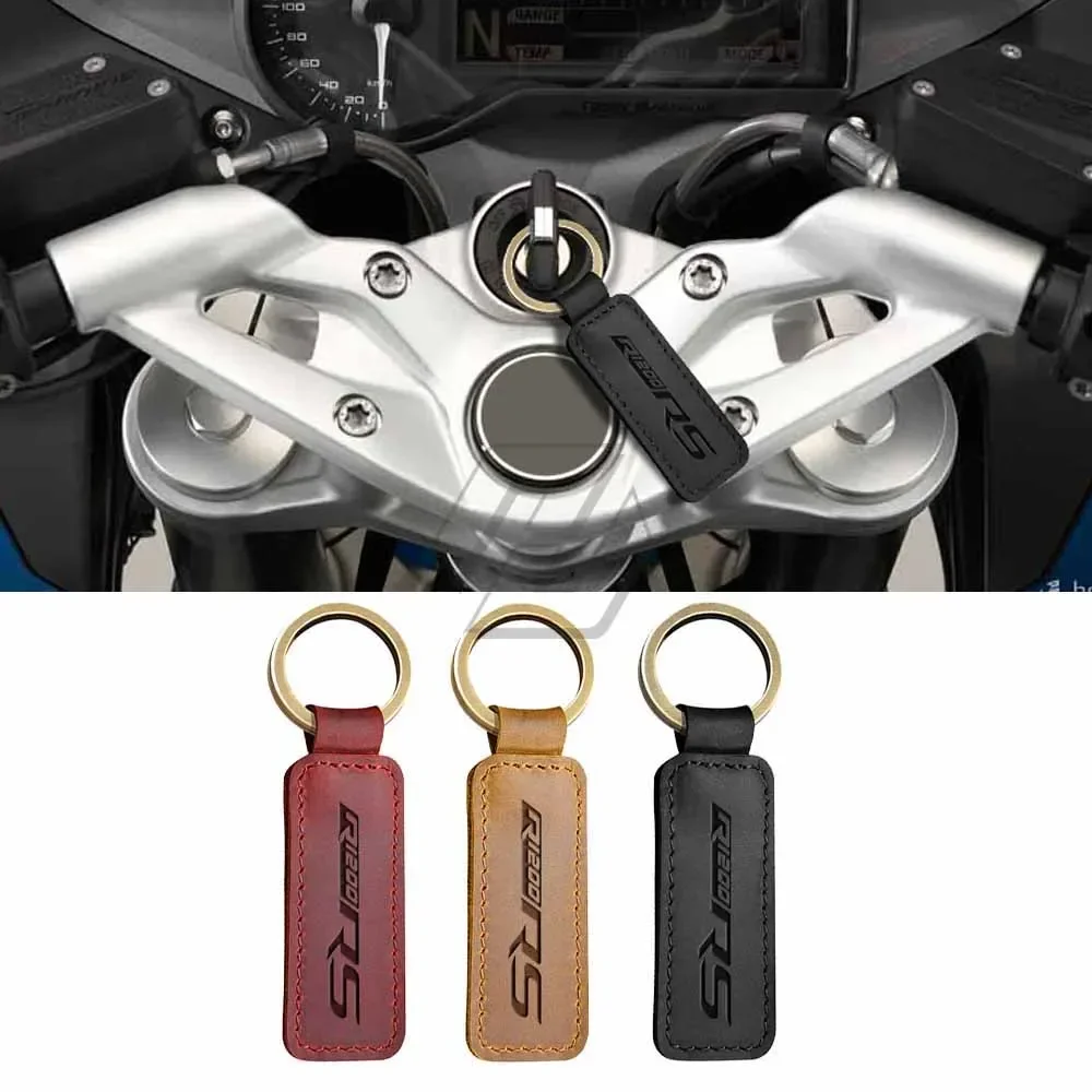 

For BMW Motorrad R1200RS R1200 RS Motorcycle Cowhide Keychain Key Ring