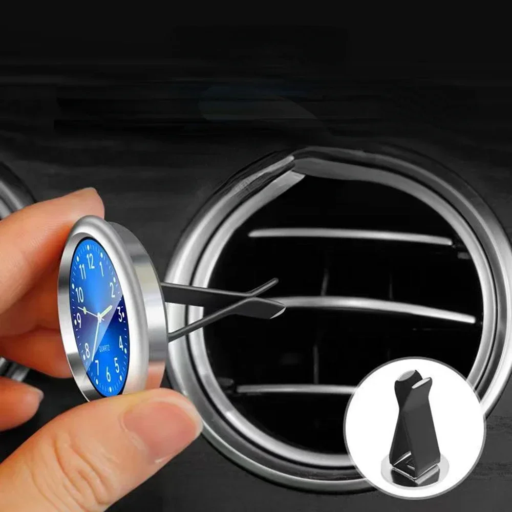 Luminous Quartz Analog Car Dashboard Clock Stick-On Decorative Time-Telling Easy-to-Read Night-Vision Compact car clock