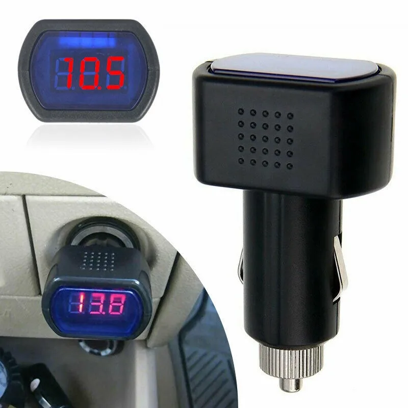 LED Display Cigarette Lighter Electric Voltage Gauge Meter Tester For Auto Car Battery Voltmeter Indicator DC 12V-24V 1pc Parts battery tester,digital voltmeter,digital multimeter