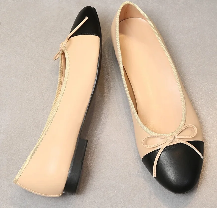 

2023 Classic women's designer luxury brand ballet flats, fashion, spring and fall, bow, women's work shoes