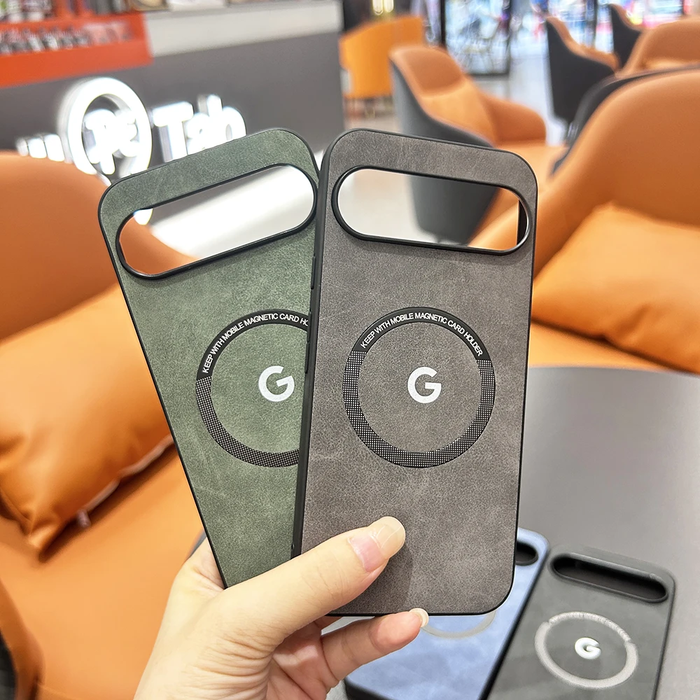 حافظة جلدية مغناطيسية من جلد الغنم لهاتف Google Pi...