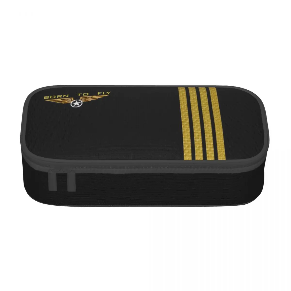 Cute Born To Fly Flight Pilot Pencil Case For Flying Aviation Aviator Large Storage Pen Box Bag School Accessories