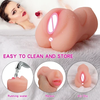 Male Blowjob Masturbators Real Artificial Vaginas Pocket Pussy Masturbation Equipment Funny Adult Sex Toys For Men Tool Shop 18+ 5