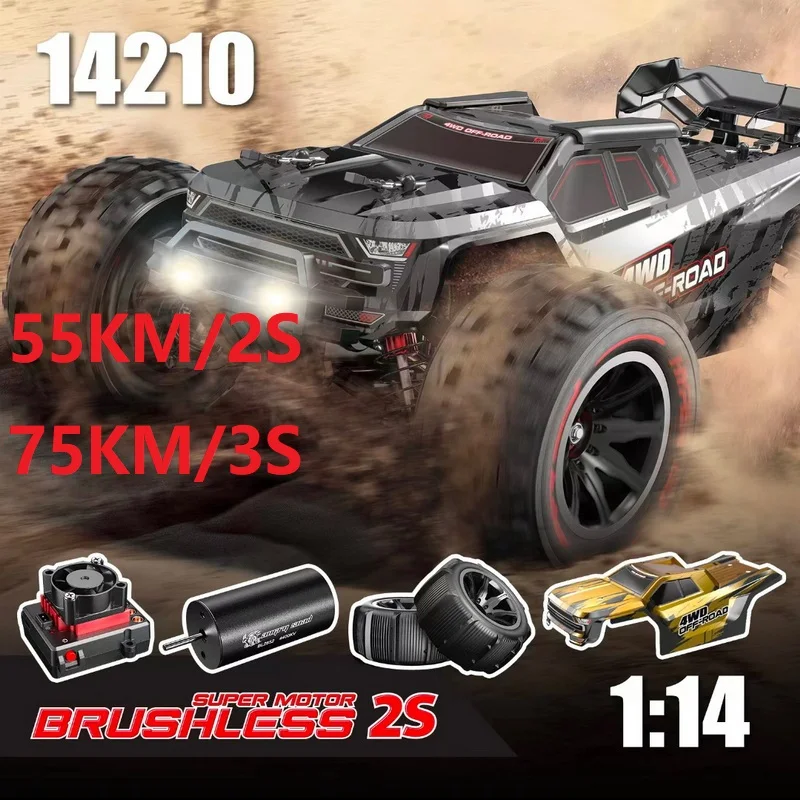 MJX 하이퍼 고 14210 1/14 브러시리스 고속 4WD R/C 오프로드 트럭, 원격 제어 자동차, 2S, 3S, 75 km/h