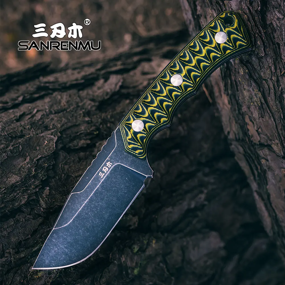 

SANRENMU S738 Fixed Blade Knife 8Cr13MoV Blade Outdoor Camping Utility Survival Tactical Hunting Knives EDC TooL With K Sheath