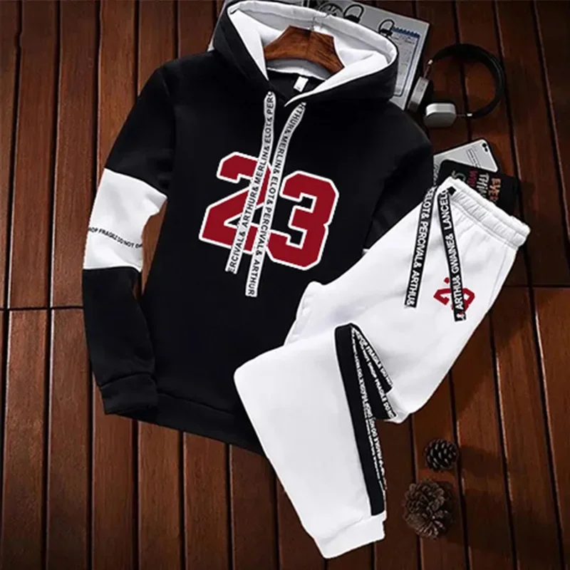 طقم بدلة رياضية مريحة للرجال ، سويتشيرت غير رسمي ،...