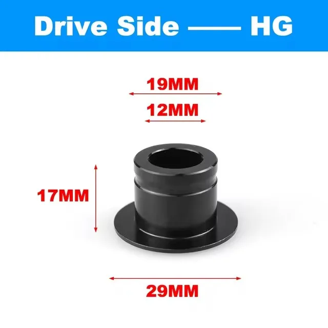 Bike Rear Hub End Cap Converter Adaptor, 12x142mm/12x148mm, Universal Fit