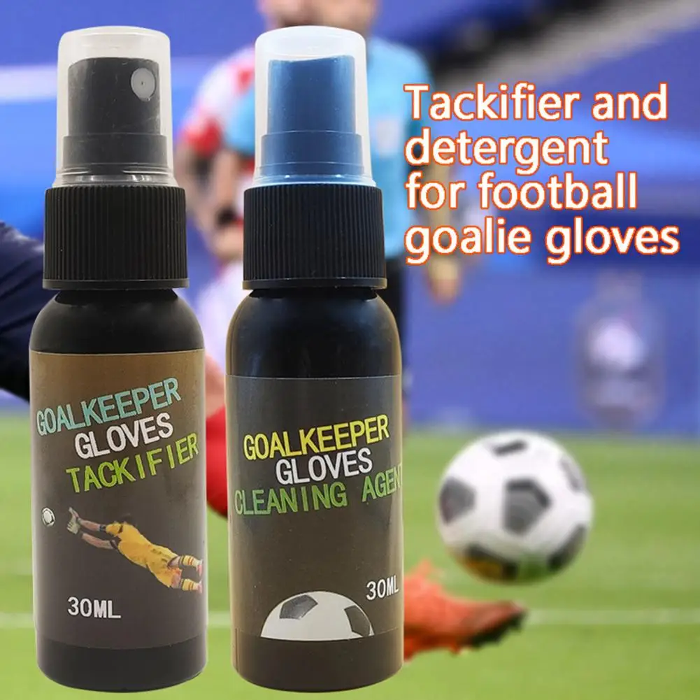 Glove Sprayer Goalkeeper Glove Tackifier Soccer Goalkeeper Care Bundle 30ml Tackifier Grip Spray Wash Prepare for Enhanced