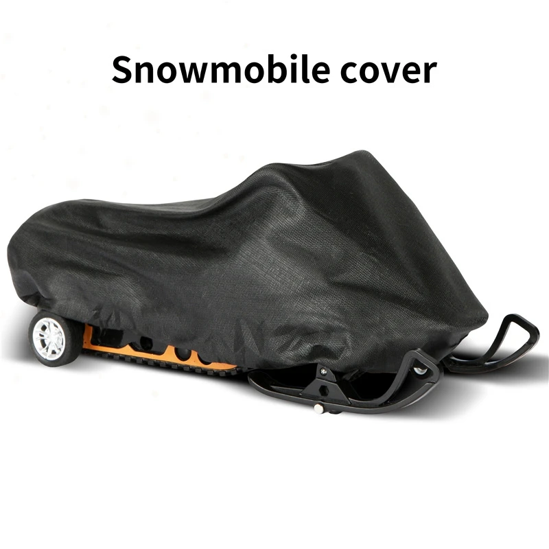 Snowmobile Cover Snowmobile Cover Waterproof Dust Trailerable Sled Cover Anti-UV Winter Motorcycle Outdoor Black