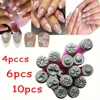 4/6/10Pcs Set Nail Art Stamp Pen DIY Floral Butterfly Nail Graffiti Nail Dotting Tools Polishing Painting Drawing Manicure Tools 4