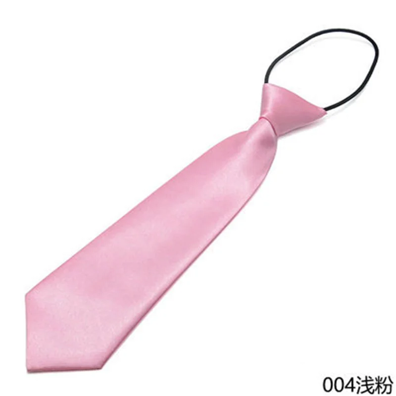Fashion School Children Neck Tie Solid Color Easy To Wear For Girls Boys Kid Pre-tied Colorful Adjustable Skinny Necktie Gift