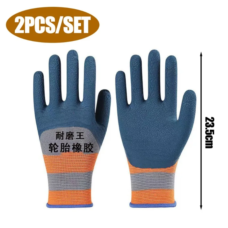 Tire Rubber Gloves Wear-resistant Non-slip Gloves Nylon Work Coldproof Protection Gardening Safety Glove 10/1pairs safety work gloves
