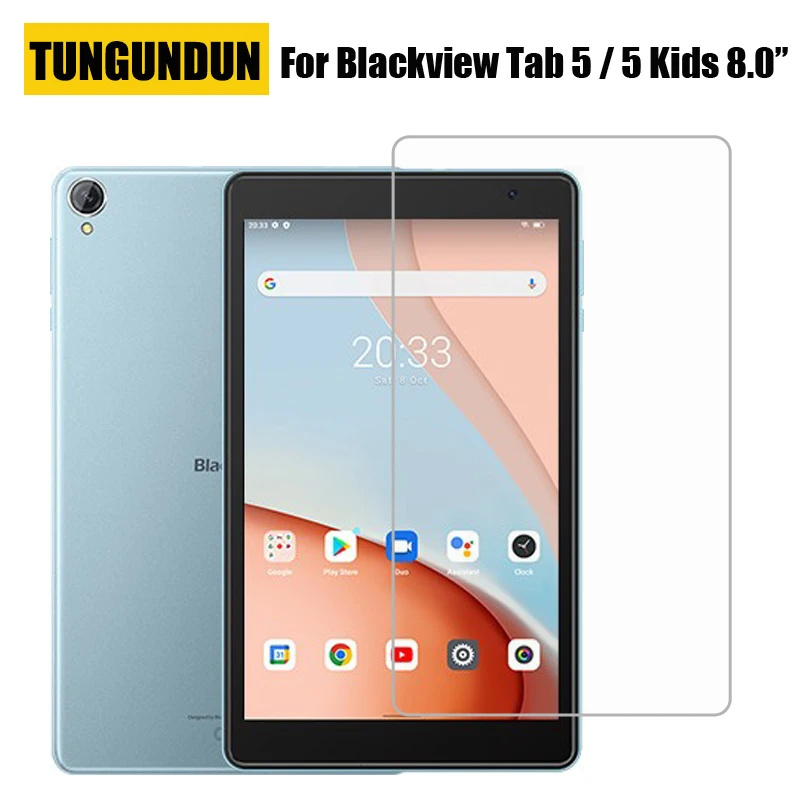 

1-3PC Protective Tablet Glass on Blackview Tab 5 8.0" WiFi Tempered Glass Screen Protector for Blackview Tab 5 Kids Tablet Cover