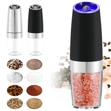 

Electric Pepper Mill Stainless Steel Automatic Gravity Sensor Shaker Pepper And Salt Grinder Kitchen Spice Grinder Tools