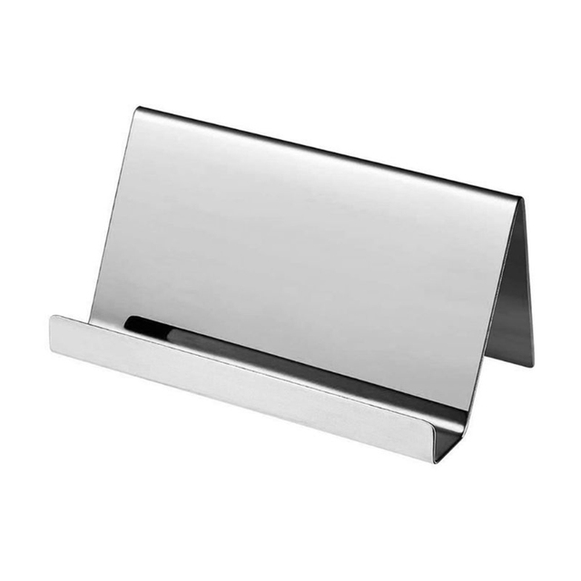 Rack Gift Display Stand Table Stainless Steel Desktop Office Fashion Solid Business Card Holder Durable Storage