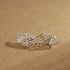 Spider Web Stud Earrings Personalized Creative Design Silver Color Earrings Halloween Mesh Ear Popular Decoration Jewelry Gifts 3