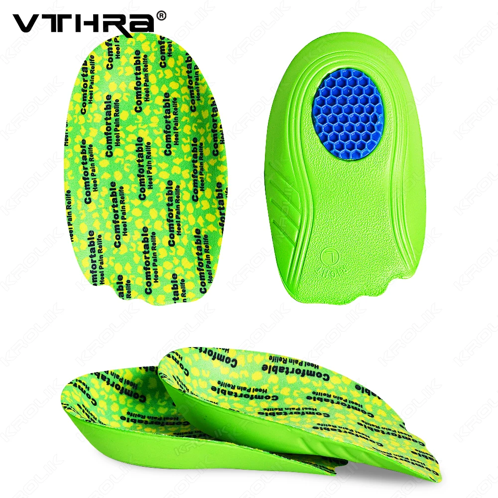 VTHRA Half Orthopedic Pads for Men WomenFoot Massager Care Foot Heel Spurs Pain Cushion Insoles Soft Sole Running Shoes Insoles