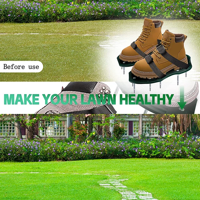 Fű Tüskés Kertészkedés Sétáló Gyep Szandál, Síros Tüskekcipő, Körömcipő Körömfajtáv Udvari Kerti Szerszám - Image 6