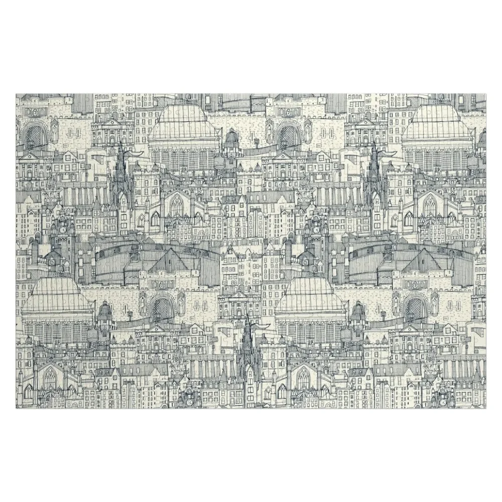 Edinburgh toile indigo pearl Jigsaw Puzzle Christmas Gifts Woodens For Adults Custom Name Wood Custom Wooden Gift Puzzle